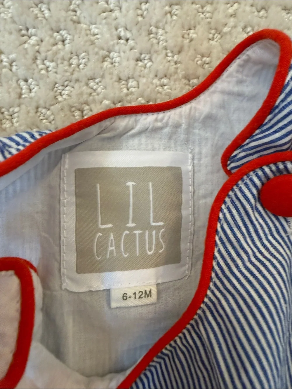 Blue Stripe Tugboat Bubble Romper by Lil Cactus
